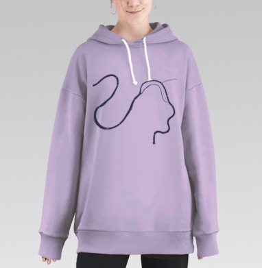 Москва, Hoodie Long Oversize Fiolet