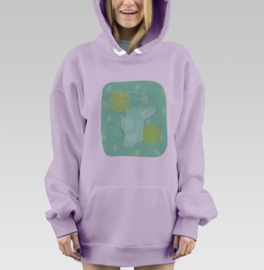 Мохито, Hoodie Mjhigh Dig Mel, Fiolet, утепленная