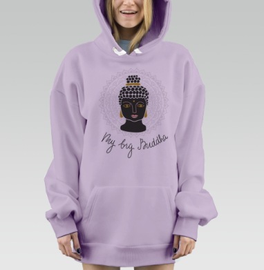 Мой большой Будда, Hoodie Mjhigh Dig Mel, Fiolet, утепленная