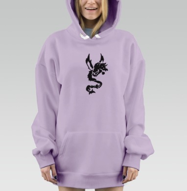 Мой дракон, Hoodie Mjhigh Dig Mel, Fiolet, утепленная