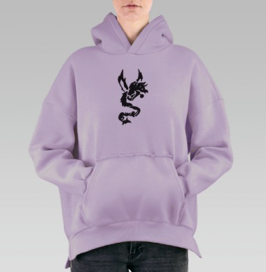 Мой дракон, Hoodie Oversize Fiolet, утепленная