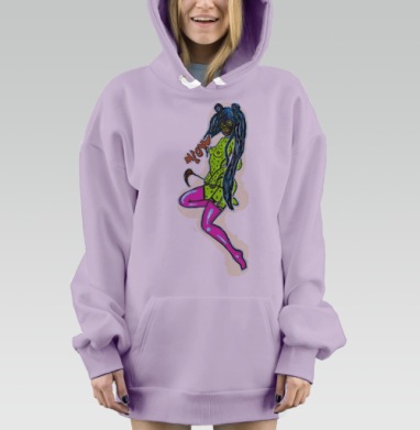 Мяу, Hoodie Mjhigh Dig Mel, Fiolet, утепленная