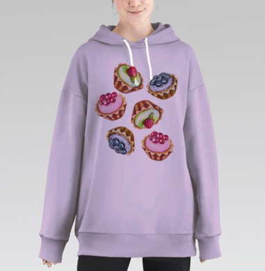 Набор мини-тарталеток с ягодным кремом, Hoodie Long Oversize Fiolet
