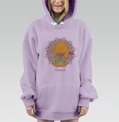 Намасте  солнцу, Hoodie Mjhigh Dig Mel, Fiolet, утепленная