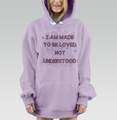 Не для понимания, Hoodie Mjhigh Dig Mel, Fiolet, утепленная