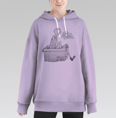 Нечего надеть, Hoodie Long Oversize Fiolet