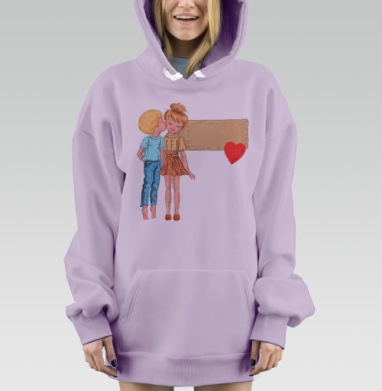 Нежный Поцелуй Детской Дружбы, Hoodie Mjhigh Dig Mel, Fiolet, утепленная