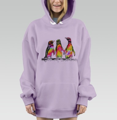 НеоноПингвины, Hoodie Mjhigh Dig Mel, Fiolet, утепленная