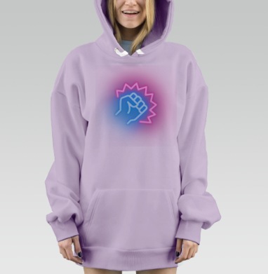 Неоновый удар, Hoodie Mjhigh Dig Mel, Fiolet, утепленная