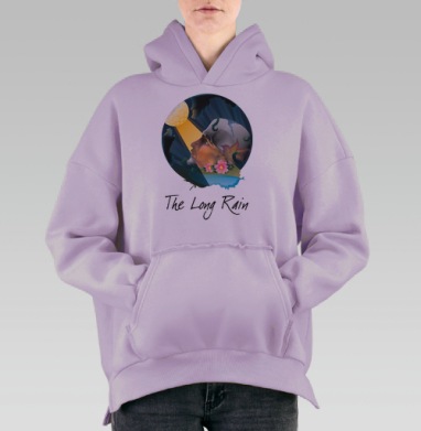 Нескончаемый дождь, Hoodie Oversize Fiolet, утепленная