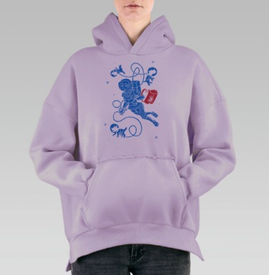 Невесомость, Hoodie Oversize Fiolet, утепленная