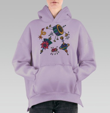 Неземной полет, Hoodie Oversize Fiolet, утепленная