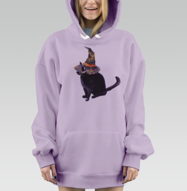 Ночь в Хэлоуин, Hoodie Mjhigh Dig Mel, Fiolet, утепленная