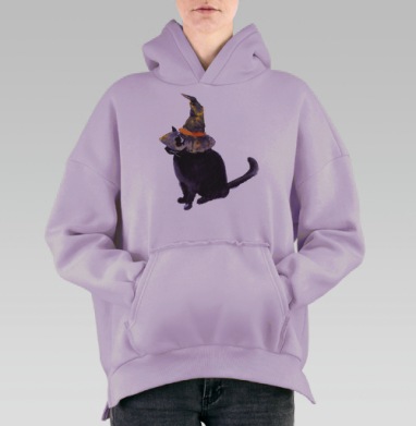 Ночь в Хэлоуин, Hoodie Oversize Fiolet, утепленная
