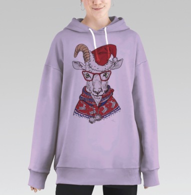 Норвежский рогатый, Hoodie Long Oversize Fiolet