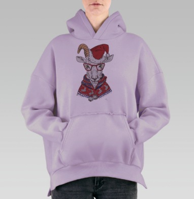 Норвежский рогатый, Hoodie Oversize Fiolet, утепленная