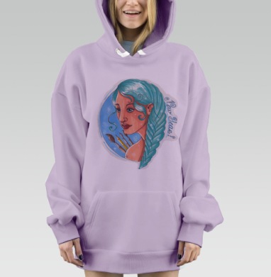 Новый год художника, Hoodie Mjhigh Dig Mel, Fiolet, утепленная