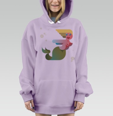 НЮ русалка, Hoodie Mjhigh Dig Mel, Fiolet, утепленная