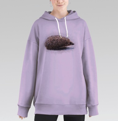 Одинокий ёж, Hoodie Long Oversize Fiolet