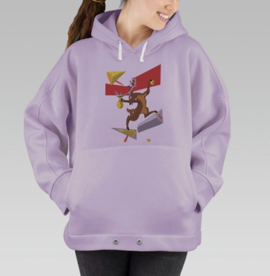Олень скалолаз, Hoodie Oversize Fiolet