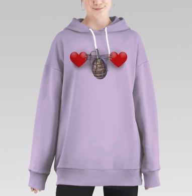 Опасная связь, Hoodie Long Oversize Fiolet