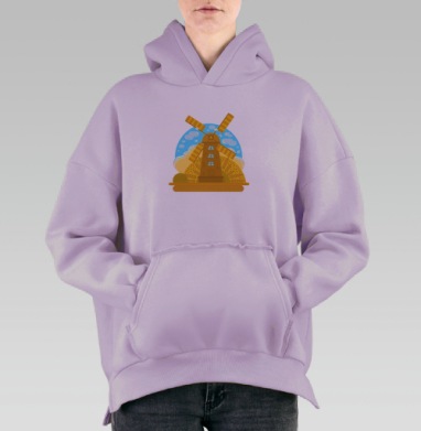 Осенний урожай, Hoodie Oversize Fiolet, утепленная