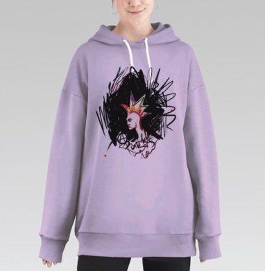 Панк-рок жив, Hoodie Long Oversize Fiolet