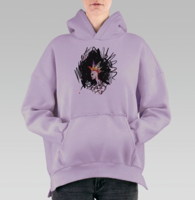 Панк-рок жив, Hoodie Oversize Fiolet, утепленная