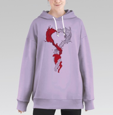 Пара, Hoodie Long Oversize Fiolet