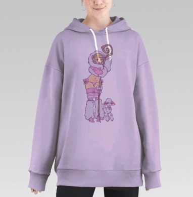 Пастушка, Hoodie Long Oversize Fiolet