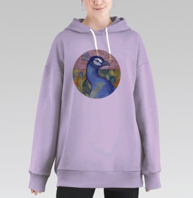 павлин, Hoodie Long Oversize Fiolet