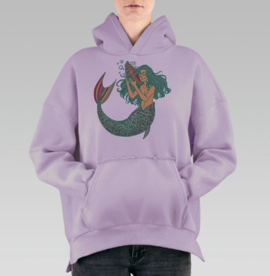 Песни Океана, Hoodie Oversize Fiolet, утепленная