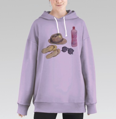Пляжные нужности, Hoodie Long Oversize Fiolet