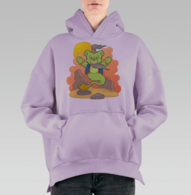 Плюшевый мишка Джинн, Hoodie Oversize Fiolet, утепленная