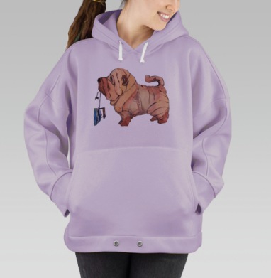 Погладь песика, Hoodie Oversize Fiolet