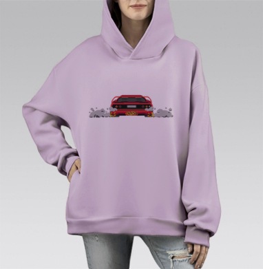 Погоня за прошлым, Hoodie Mono Fiolet, оверсайз, утепленная