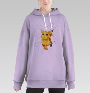 Pokemon, Hoodie Long Oversize Fiolet
