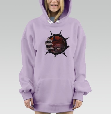 Покой нам только снится... А.Блок, Hoodie Mjhigh Dig Mel, Fiolet, утепленная
