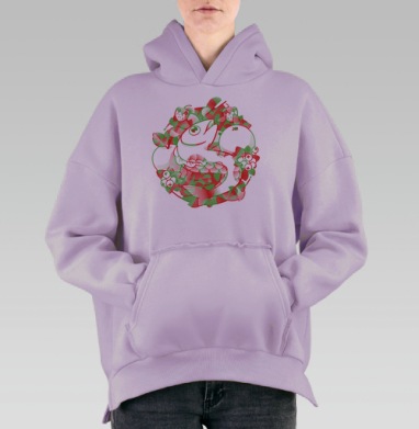 Полная авоська, Hoodie Oversize Fiolet, утепленная