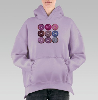 Понч, Hoodie Oversize Fiolet, утепленная