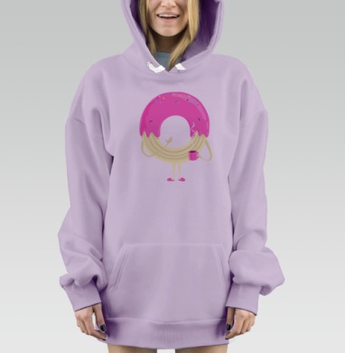 Пончо, Hoodie Mjhigh Dig Mel, Fiolet, утепленная