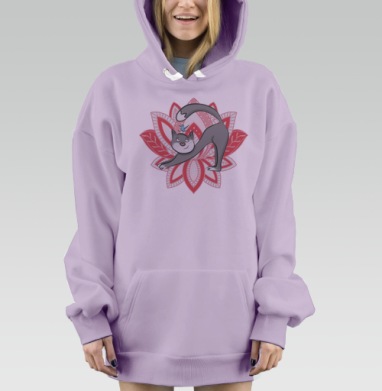 Потягушки, Hoodie Mjhigh Dig Mel, Fiolet, утепленная