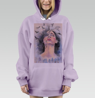 Повелительница ветров, Hoodie Mjhigh Dig Mel, Fiolet, утепленная
