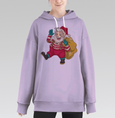 Праздник к нам приходит, Hoodie Long Oversize Fiolet