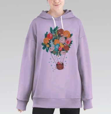 Прилетай еще, Hoodie Long Oversize Fiolet