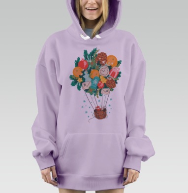 Прилетай еще, Hoodie Mjhigh Dig Mel, Fiolet, утепленная