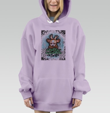 Привет,зима., Hoodie Mjhigh Dig Mel, Fiolet, утепленная