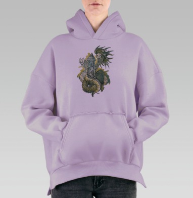 Призраки, Hoodie Oversize Fiolet, утепленная