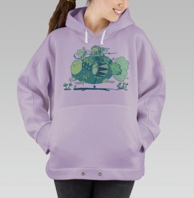 Прогулка с другом, Hoodie Oversize Fiolet