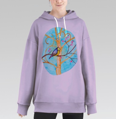 Птиц-Синиц, Hoodie Long Oversize Fiolet